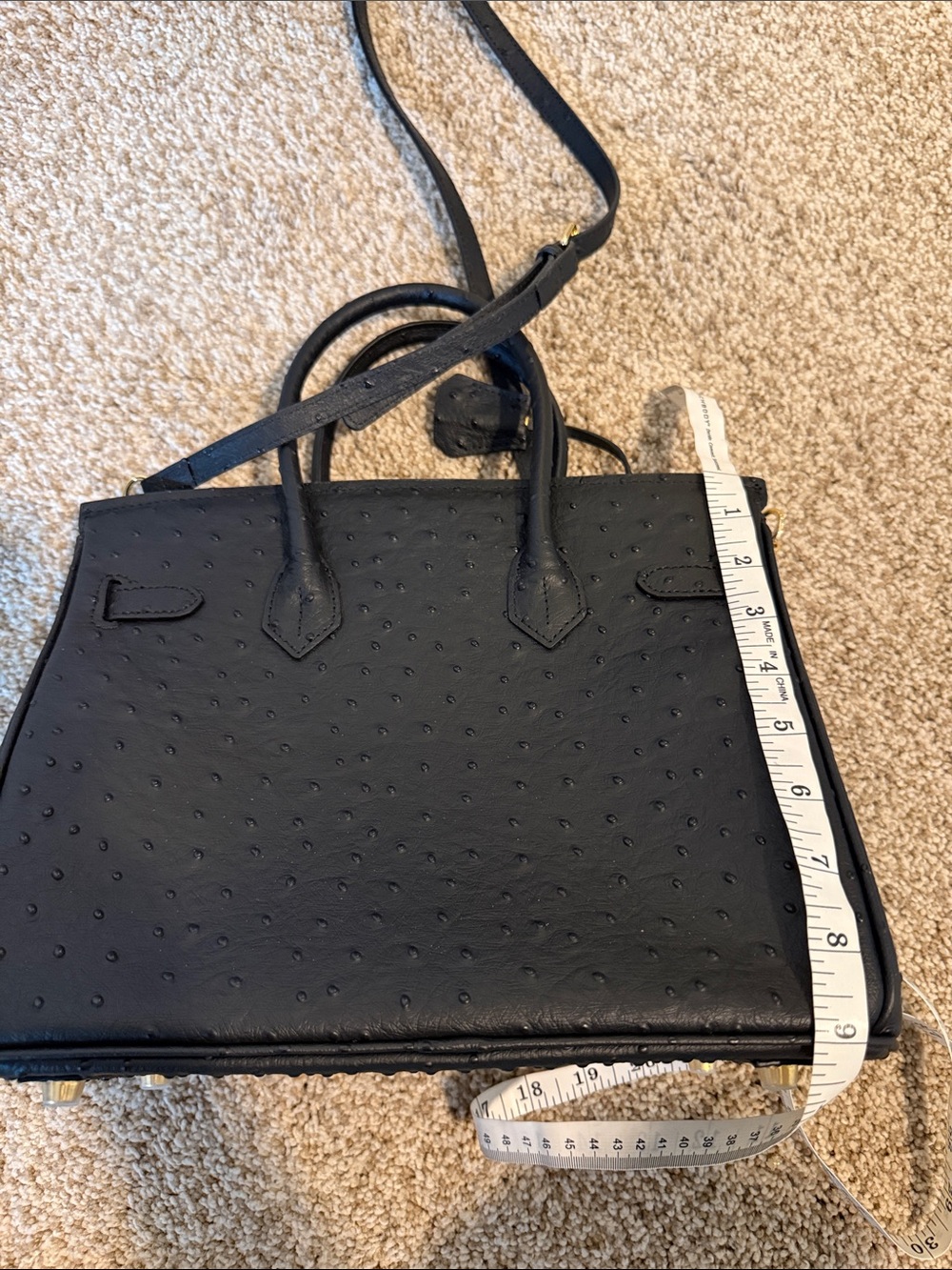 Black Structured Satchel with Gold Hardware this is a fun dupe - Picture 3 of 8